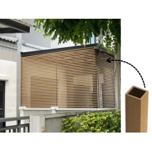 WPC leseni brisolej FS-03A, brušena tekstura, SVETLI HRAST, 50x50x2900 mm