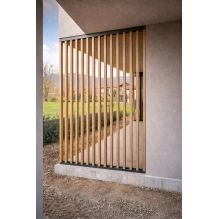 WPC leseni brisolej FS-03A, brušena tekstura, SVETLI HRAST, 50x50x2900 mm