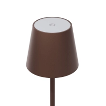 Namizna svetilka za restavracije, RJAVA, z baterijo, polnilna, 3600 mAh