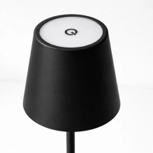 Namizna svetilka za restavracije, ČRNA, z baterijo, polnilna, 3600 mAh