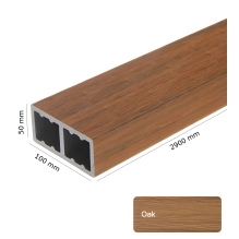 WPC leseni brisolej LT-04A, 3D žitni les, AURORA, 100x53x2900 mm