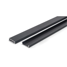 Aluminijast pokrov stebra za WPC ograjo, 14x22 mm, 1850 mm, črna