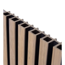 WPC fasadni panel, 223x26x2900 mm, SVETLI HRAST s črnimi fugami, 6 rešetk (0,64 m²)