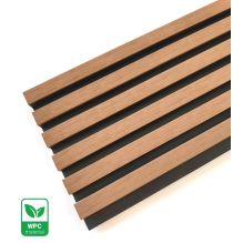 WPC fasadni panel TWIX SLIM, SVETLI HRAST s črnimi fugami, 6 tankih lamel (0,64 m²)