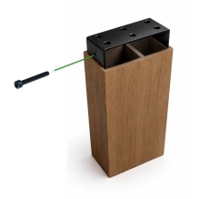 U-nosilec za lesene brisoleje, za skrito montažo, pocinkano jeklo, 87x37 mm