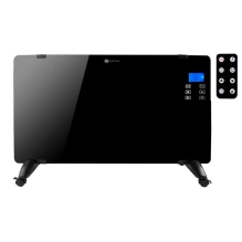 Črni panelni stekleni prenosni grelnik 2000W
