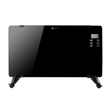 Črni panelni stekleni prenosni grelnik 2000W