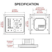 Wi-Fi pametni termostat, regulator temperature, vodni/plinski bojler, LCD zaslon na dotik 5A