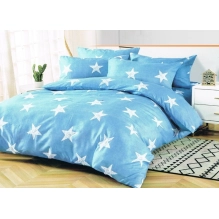 Posteljnina 160x200cm, modra, 3 delna