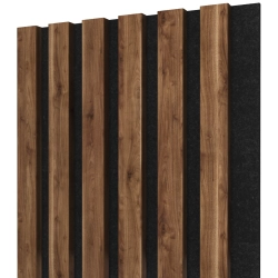 Akustični leseni paneli, oreh, 28x275cm (0.77 m²)