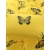 Posteljnina 140x200, BUTTERFLY, 3 delna, rumena z metulji