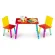 Komplet otroške mizice in 2 otroška stola,večbarvna