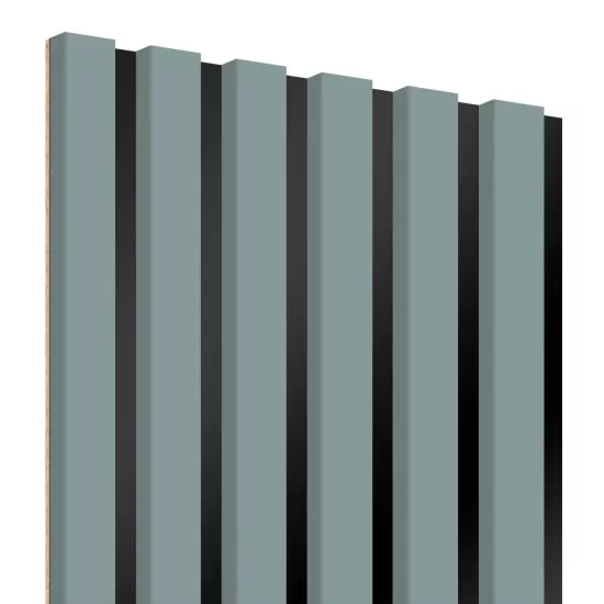 Leseni panel na črni podlagi HDF, skandinavsko sivo, 30x275cm