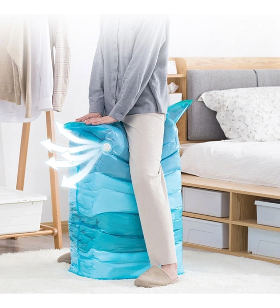 Organizator za potovalni kovček s kompresijo zraka, 1 zračna črpalka + 5 vrečk