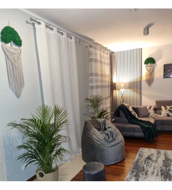 3D dekorativne lamele za stene in strop, lesena letev (belo) 16x28mm