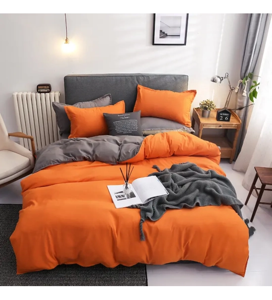 Posteljnina 200x220cm, GLOW orange, 4 delna