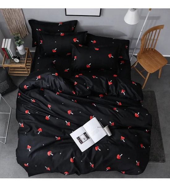 Posteljnina 160x200cm, Mushrooms, 3 delna