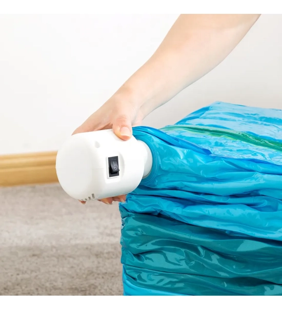 Organizator za potovalni kovček s kompresijo zraka, 1 zračna črpalka + 5 vrečk