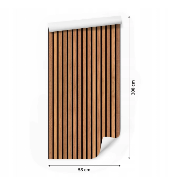 Tapete LESENI LAMELE Imitacija 3D DESK hrast, 53x300cm