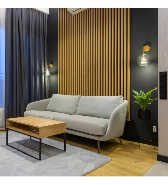 Tanka lamela za razmak, črna, 3cm široka, 275 cm višine