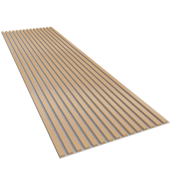 Akustični leseni panel, furnir, hrast (siv filc), 240x60cm (1,44 m2)