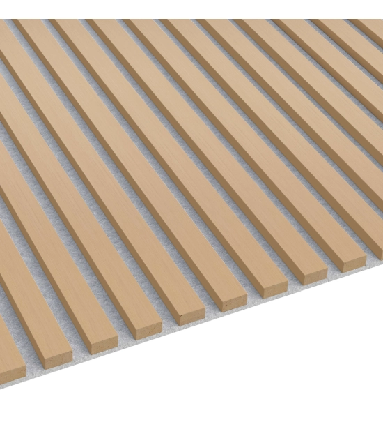 Akustični leseni panel, furnir, hrast (siv filc), 240x60cm (1,44 m2)