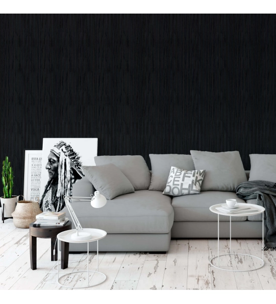 Akustični leseni panel, furnir, oglje hrast (črni filc), 240x60cm (1,44 m2)