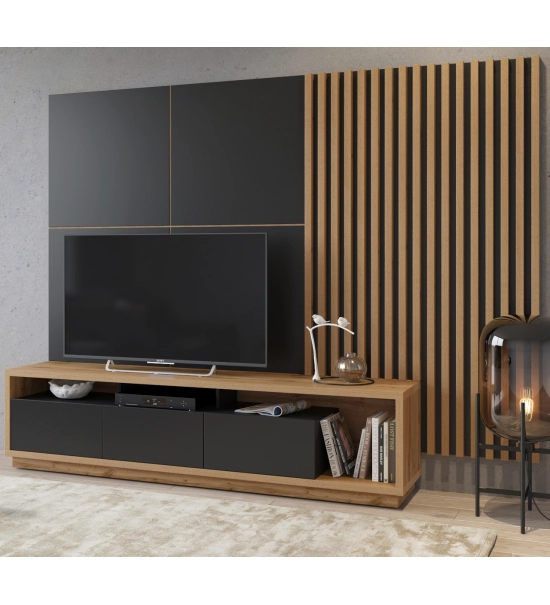 3D dekorativne lamele HRAST WOTAN, lesene letvice za stena ali strop (28x37 mm)