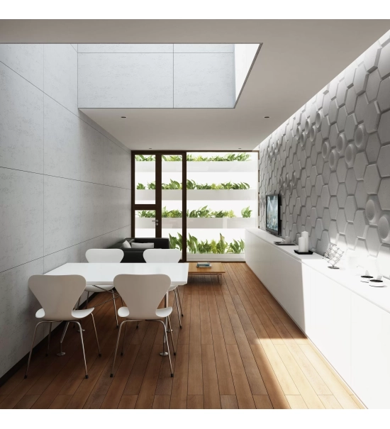 3D panel za steno, dekorativni beton, šestkotnik PB 01 D