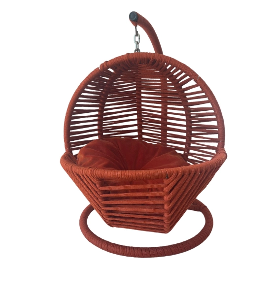 Gugalno ležišče za mačke in majhne pse z mehko blazino, oranžna