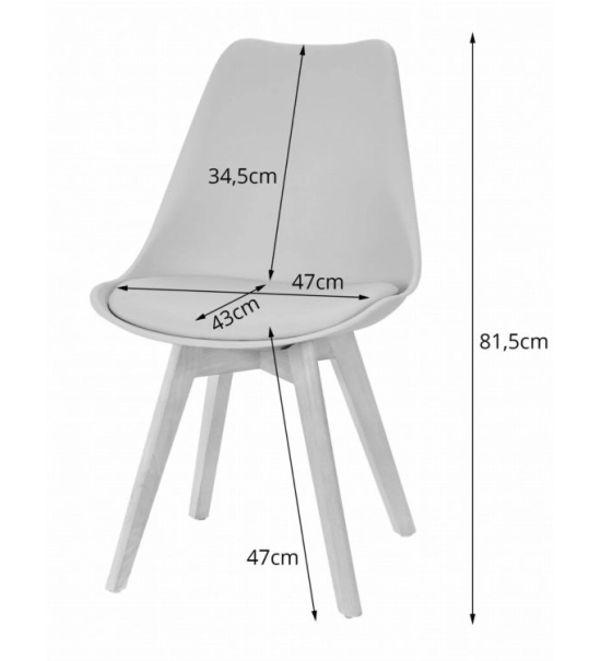 MARK white chairs, set of 4