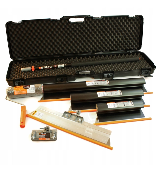 Komplet nožev za kitanje z izravnalno maso in valjčkom v kovčku SOLID