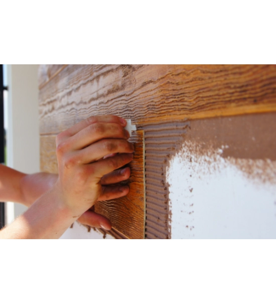 Fasadna obloga v roli, imitacija lesa, zlati hrast, 260 cm x 18 cm x 0,3 cm (0,47 m²)