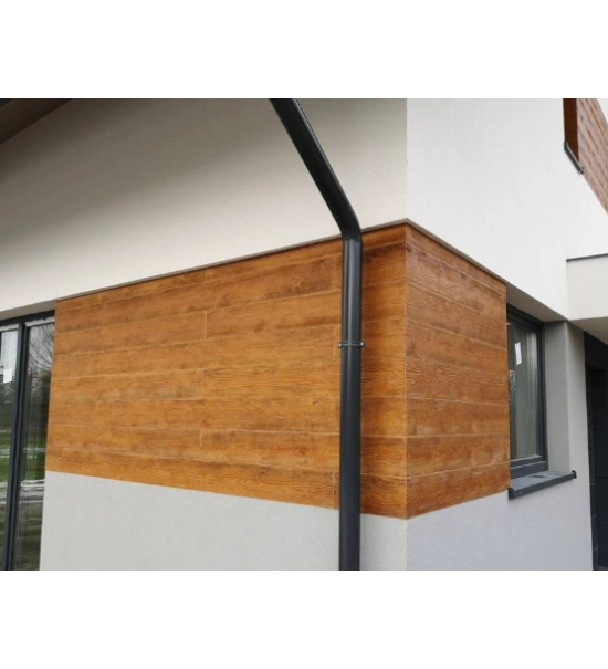 Fasadna obloga v roli, imitacija lesa, zlati hrast, 260 cm x 18 cm x 0,3 cm (0,47 m²)