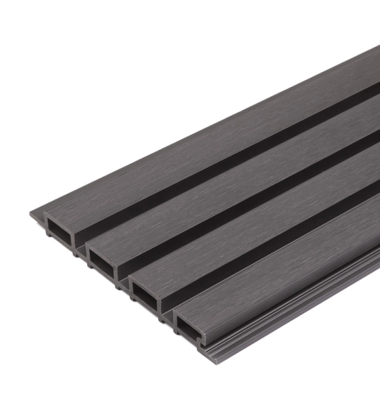 Vzorec zunanji leseni panel, WPC, sivo, 25x25