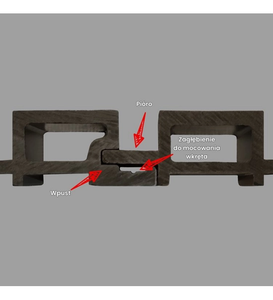 Zunanji leseni panel, WPC, 217x24x2900mm, hrast (0.63 m2)