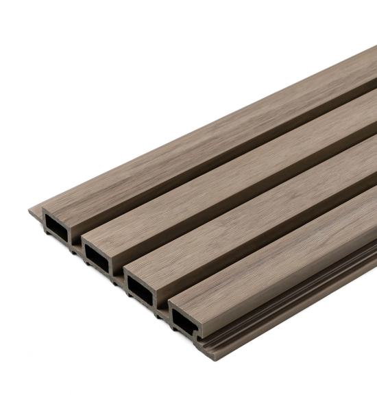 Vzorec zunanji leseni panel, WPC, rjava, 25x25