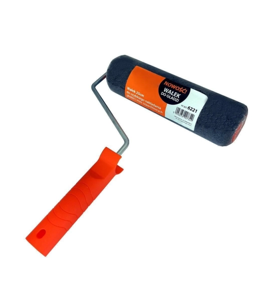 Valjček za nanašanje izravnalne mase/kita, 25 cm + držalo, SOLID