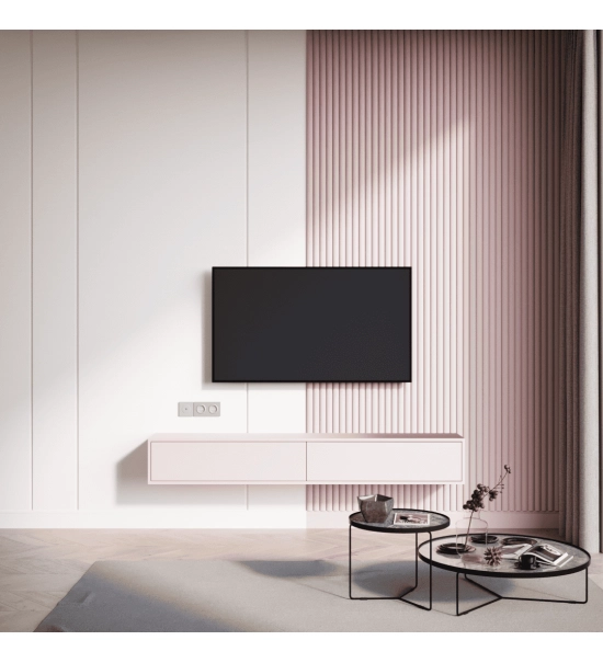 GRILL stenski panel, masivni les, vodoodporen, CANDY ROZA, 147x2750 mm (0.40 m²)