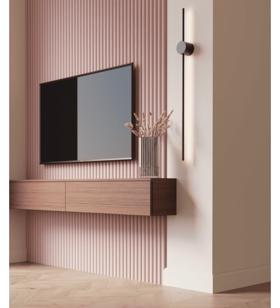 GRILL stenski panel, masivni les, vodoodporen, CANDY ROZA, 147x2750 mm (0.40 m²)