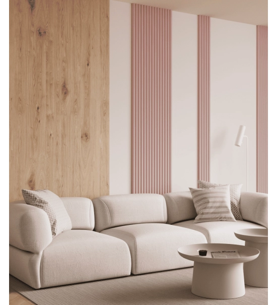 GRILL stenski panel, masivni les, vodoodporen, CANDY ROZA, 147x2750 mm (0.40 m²)