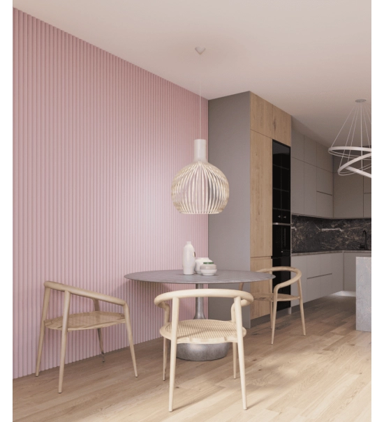 GRILL stenski panel, masivni les, vodoodporen, CANDY ROZA, 147x2750 mm (0.40 m²)