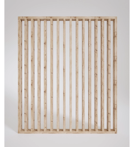 Lesena predelna stena, pripravljena za montažo, hrast rustik