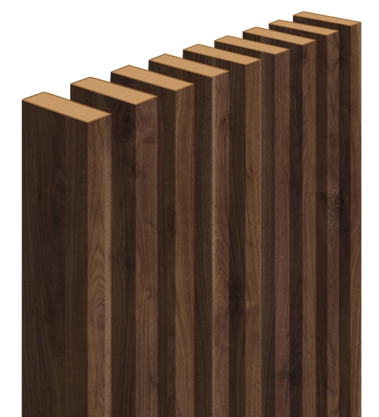 Lesene letvice za pregradne stene (28x60mm) (oreh)