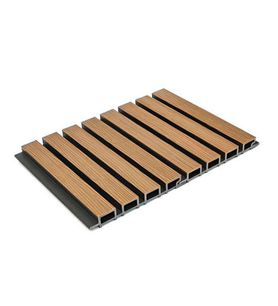 WPC fasadni panel TEAK/ČRNA, 219x2900 mm, dvobarvni (0,63 m²)