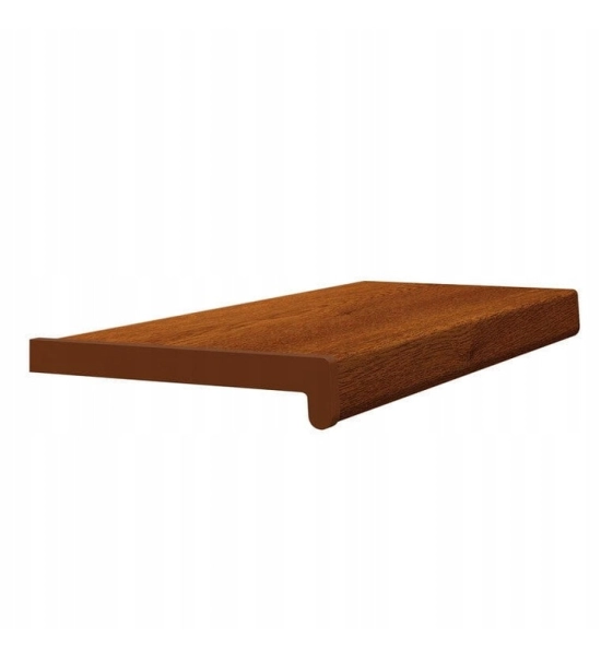 Notranja okenska polica PVC, 156x25 cm, barva ZLATI HRAST + zaključne kape