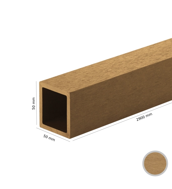 WPC leseni brisolej FS-03A, brušena tekstura, SVETLI HRAST, 50x50x2900 mm