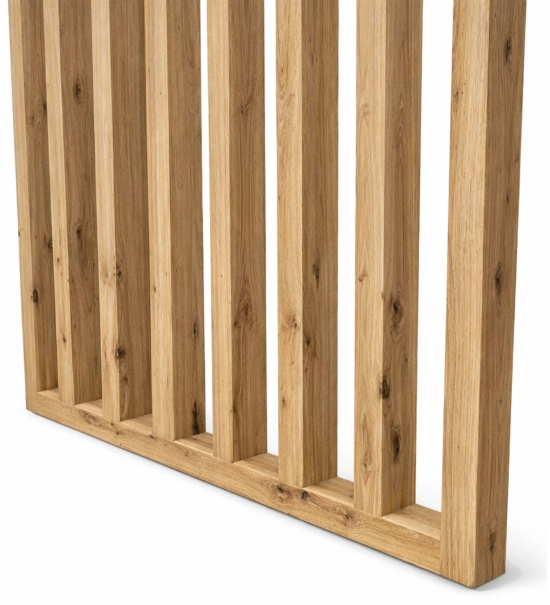 Lesena predelna stena, pripravljena za montažo, hrast rustik