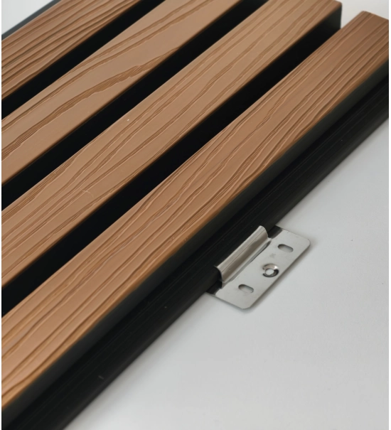 Kovinske sponke za WPC fasadne panele (20 kos) + vijaki