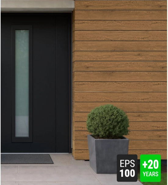 Fasadni panel, imitacija lesa, WOTAN HRAST, 120x50x2 cm, stiropor (0.60 m²)